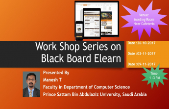 Workshop Series on Black Board Elearn